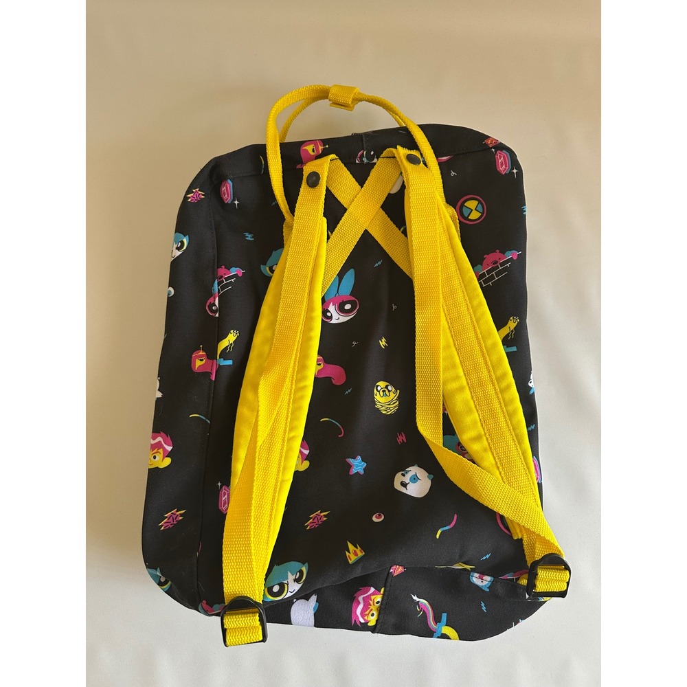 Cartoon Network Powerpuff Girls Backpack Black Yellow Patterned Kids School Bag - Picture 6 of 12
